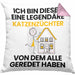 Katzenzüchter Geschenk Kissen mit Füllung 40x40 Lustige Geschenkidee Geburtstag für Katzenzüchter Ich Bin Dieser Legendäre Katzenzüchter Von Dem Alle Geredet Haben (Grau) Rosa Trendation