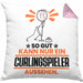 Curlingspieler Geschenk Kissen mit Füllung 40x40 So Gut Kann Nur Ein Curlingspieler Aussehen Geschenkidee (Grau) Rosa Trendation