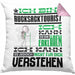 Rucksacktourist Geschenk Kaffee-Kissen mit Füllung 40x40 Geschenkidee für Rucksacktourist Ich Bin Rucksacktourist Ich Kann Es Dir Erklären Jedoch Nicht Für Dich Verstehen Spruch Lustig (Grau) Rosa Trendation