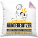 Hundebesitzer Geschenk Kissen mit Füllung 40x40 Ich Bin Hundebesitzer Aber Sag Doch Einfach Superheld Lustige Geschenkdiee für Hundebesitzer (Grau) Rosa Trendation
