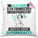 Elektronischer Musikproduzent Kissen mit Füllung 40x40 Geschenk für Elektronischer Musikproduzent Geburtstag Lustiger Spruch Was Ist Deine Superkraft (Grau) Rosa Trendation
