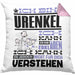 Urenkel Geschenk Kaffee-Kissen mit Füllung 40x40 Geschenkidee für Urenkel Ich Bin Urenkel Ich Kann Es Dir Erklären Jedoch Nicht Für Dich Verstehen Spruch Lustig (Grau) Rosa Trendation