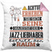 Jazz-Liebhaber Geschenk Kissen mit Füllung 40x40 Lustiger Spruch Erheben Sie Sich Der Jazz-Liebhaber Betritt den Raum (Grau) Rosa Trendation