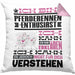 Pferderennen-Enthusiast Geschenk Kaffee-Kissen mit Füllung 40x40 Geschenkidee für Pferderennen-Enthusiast Ich Bin Pferderennen-Enthusiast Ich Kann Es Dir Erklären Jedoch Nicht Für Dich Verstehen Spruch Lustig (Grau) Rosa Trendation