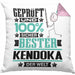 Kendoka Geschenk Lustiger Spruch für Kendoka Geschenkidee Bester Kendoka Der WeltKissen mit Füllung 40x40 (Grau) Rosa Trendation
