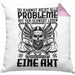 Wikinger Kissen mit Füllung 40x40 Geschenk Nicht alle Probleme Schwert Lösen Axt Mittelalter Kaffee-Kissen mit Füllung 40x40 (Grau) Rosa Trendation
