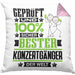 Konzertgänger Geschenk Lustiger Spruch für Konzertgänger Geschenkidee Bester Konzertgänger Der WeltKissen mit Füllung 40x40 (Grau) Rosa Trendation