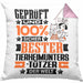 Tierheimunterstützer Geschenk Lustiger Spruch für Tierheimunterstützer Geschenkidee Bester Tierheimunterstützer Der WeltKissen mit Füllung 40x40 (Grau) Rosa Trendation