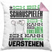 Schauspieler Geschenk Kaffee-Kissen mit Füllung 40x40 Geschenkidee für Schauspieler Ich Bin Schauspieler Ich Kann Es Dir Erklären Jedoch Nicht Für Dich Verstehen Spruch Lustig (Grau) Rosa Trendation