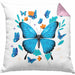 Schmetterling Kissen mit Füllung 40x40 Grafik Geschenkidee (Grau) Rosa Trendation