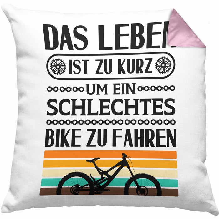 Fahrrad Radfahrer Geschenk Rennrad Bike Geschenkidee Kissen mit Füllung 40x40 Fahrradfahrer — TrendationStore