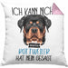 Rottweiler Besitzer Kissen mit Füllung 40x40 Geschenk Lustiger Spruch Geschenkidee Ich Kann Nicht Mein Rottweiler Hat Nein Gesagt (Grau) Rosa Trendation