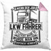 LKW Fahrer Kissen mit Füllung 40x40 Geschenk Lastkraftwagenfahrer Geschenkidee Wenn Der Job Leicht Wäre Würde Man Ihn Disponent Nennen (Grau) Rosa Trendation
