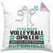 Volleyballspieler Geschenk Kissen mit Füllung 40x40 Ich Bin Volleyballspieler Aber Sag Doch Einfach Superheld Lustige Geschenkdiee für Volleyballspieler (Grau) Rosa Trendation