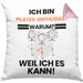 Pilates-Enthusiast Geschenk Kissen mit Füllung 40x40 Lustiger Spruch Ich Bin Pilates-Enthusiast Warum Weil Ich Es Kann Geschenkidee Bester Pilates-Enthusiast Geburtstag (Grau) Rosa Trendation