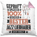 Jazz-Liebhaber Geschenk Lustiger Spruch für Jazz-Liebhaber Geschenkidee Bester Jazz-Liebhaber Der WeltKissen mit Füllung 40x40 (Grau) Rosa Trendation