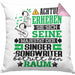 Singer-Songwriter Geschenk Kissen mit Füllung 40x40 Lustiger Spruch Erheben Sie Sich Der Singer-Songwriter Betritt den Raum (Grau) Rosa Trendation