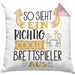 So Sieht Ein Richtig Cooler Brettspieler Aus Geschenk Kissen mit Füllung 40x40 Lustiger Spruch Geschenkidee (Grau) Rosa Trendation