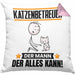 Katzenbetreuer Kissen mit Füllung 40x40 Geschenk für Katzenbetreuer Der Mann Der Alles Kann Geschenkidee zum Geburtstag (Grau) Rosa Trendation