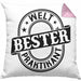 Praktikant Kissen mit Füllung 40x40 Geschenk Lustiger Spruch Welt Bester Praktikant (Grau) Rosa Trendation