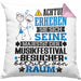 Musikfestival-Besucher Geschenk Kissen mit Füllung 40x40 Lustiger Spruch Erheben Sie Sich Der Musikfestival-Besucher Betritt den Raum (Grau) Rosa Trendation