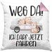 Führerschein Bestanden Geschenk Kissen mit Füllung 40x40 Bestandener Führerschein Weg Da Fahrschule (Grau) Rosa Trendation