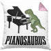 Pinaosaurus Piano-Spieler Kissen mit Füllung 40x40 Geschenk Klavier (Grau) Rosa Trendation