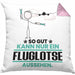 Fluglotse Geschenk Kissen mit Füllung 40x40 So Gut Kann Nur Ein Fluglotse Aussehen Geschenkidee (Grau) Rosa Trendation