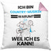 Country-Musiker Geschenk Kissen mit Füllung 40x40 Lustiger Spruch Ich Bin Country-Musiker Warum Weil Ich Es Kann Geschenkidee Bester Country-Musiker Geburtstag (Grau) Rosa Trendation