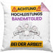 Bandmitglied Kissen mit Füllung 40x40 Geschenk Lustiger Spruch Geschenkidee für Bandmitglied Achtung Hochleistungs Bandmitglied Bei Der Arbeit (Grau) Rosa Trendation
