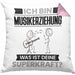 Musikerziehung Kissen mit Füllung 40x40 Geschenk für Musikerziehung Geburtstag Lustiger Spruch Was Ist Deine Superkraft (Grau) Rosa Trendation