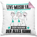 Live-Musik-Fan Kissen mit Füllung 40x40 Geschenk für Live-Musik-Fan Der Mann Der Alles Kann Geschenkidee zum Geburtstag (Grau) Rosa Trendation