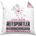 Reitsportler Geschenk Kissen mit Füllung 40x40 Ich Bin Reitsportler Aber Sag Doch Einfach Superheld Lustige Geschenkdiee für Reitsportler (Grau) Rosa Trendation