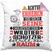 Wildtierschützer Geschenk Kissen mit Füllung 40x40 Lustiger Spruch Erheben Sie Sich Der Wildtierschützer Betritt den Raum (Grau) Rosa Trendation
