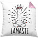 Llama Meditations-Kissen mit Füllung 40x40 Geschenk für Meditationsliebhaber Meditieren (Grau) Rosa Trendation