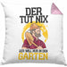 Lustige Kissen mit Füllung 40x40 für Gärtner tolles Geschenk für Hobby- und Landschaftsgärtner (Grau) Rosa Trendation