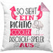 So Sieht Ein Richtig Cooler Discgolf-Spieler Aus Geschenk Kissen mit Füllung 40x40 Lustiger Spruch Geschenkidee (Grau) Rosa Trendation