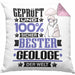 Geologe Geschenk Lustiger Spruch für Geologe Geschenkidee Bester Geologe Der WeltKissen mit Füllung 40x40 (Grau) Rosa Trendation