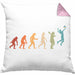 Volleyball Geschenk Kissen mit Füllung 40x40 Evolution Coach Herren Mädchen Kaffee Zubehör Volleyball-Spieler Spielerin (Grau) Rosa Trendation