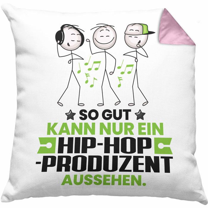 Hip-Hop-Produzent Geschenk Kissen mit Füllung 40x40 So Gut Kann Nur Ein Hip-Hop-Produzent Aussehen Geschenkidee (Grau) Rosa Trendation