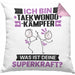 Taekwondo-Kämpfer Kissen mit Füllung 40x40 Geschenk für Taekwondo-Kämpfer Geburtstag Lustiger Spruch Was Ist Deine Superkraft (Grau) Rosa Trendation