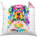 Rottweiler Besitzer Farbe Love Kissen mit Füllung 40x40 Geschenk Lustiger Spruch Geschenkidee Rottweiler Besitzerin (Grau) Rosa Trendation