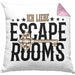 Escape Room Lustige Kissen mit Füllung 40x40 Escape Room Fans Geschenkidee (Grau) Rosa Trendation