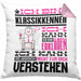 Klassikkenner Geschenk Kissen mit Füllung 40x40 Lustige Geschenkdiee für einen Klassikkenner Geburtstag Ich Bin Klassikkenner Ich Kann Es Dir Erklären Aber Nicht Für Dich Verstehen (Grau) Rosa Trendation