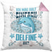 Delfine Kissen mit Füllung 40x40 Geschenk Delfinliebhaber Geschenkidee Spruch Mädchen (Grau) Rosa Trendation