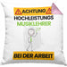 Musiklehrer Kissen mit Füllung 40x40 Geschenk Lustiger Spruch Geschenkidee für Musiklehrer Achtung Hochleistungs Musiklehrer Bei Der Arbeit (Grau) Rosa Trendation