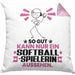 Softballspielerin Geschenk Kissen mit Füllung 40x40 So Gut Kann Nur Ein Softballspielerin Aussehen Geschenkidee (Grau) Rosa Trendation
