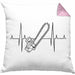 Kettensäge Herzschlag Kissen mit Füllung 40x40 Waldarbeiter Geschenk Lustige Geschenkidee Forstarbeiter (Grau) Rosa Trendation
