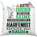 Harfenist Geschenk Kissen mit Füllung 40x40 Lustiger Spruch Erheben Sie Sich Der Harfenist Betritt den Raum (Grau) Rosa Trendation
