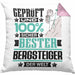 Bergsteiger Geschenk Lustiger Spruch für Bergsteiger Geschenkidee Bester Bergsteiger Der WeltKissen mit Füllung 40x40 (Grau) Rosa Trendation